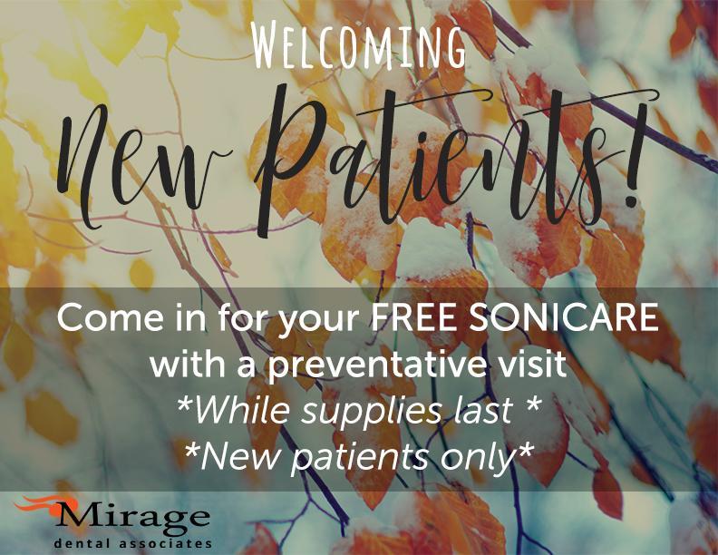 free sonicare, new patients only